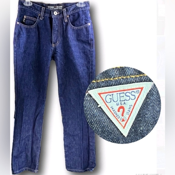Guess Denim - Guess straight leg jeans 100% cotton dark wash
